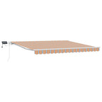 Einziehbare Markise Mehrfarbig 400 x 300 cm Stoff und Stahl