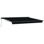 Markise Schwarz 400 x 300 cm Polyester und Aluminium