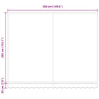 Markise Schwarz 400 x 300 cm Polyester und Aluminium