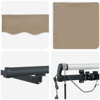 Markisenstoff Beige 400 x 300 cm Polyester