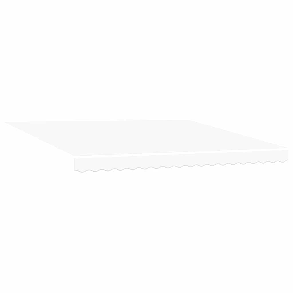 Einziehbare Markise Weiß 400 x 300 cm Polyester und Stahl