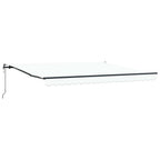 Einziehbare Markise Weiß 400 x 300 cm Stoff und Aluminium