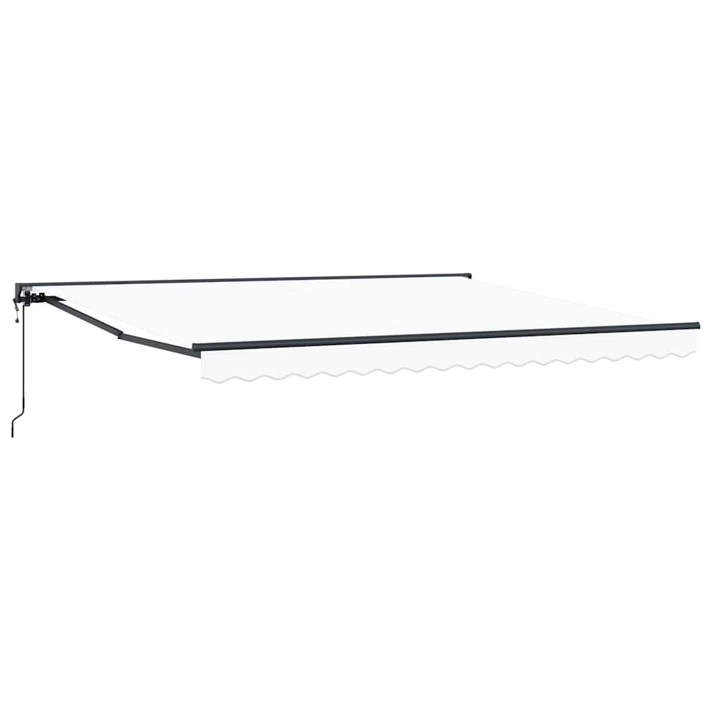 Markisenrahmen Weiß 400 x 300 cm Polyester mit PU-Beschichtung