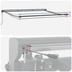 Markisenrahmen Weiß 400 x 300 cm Polyester mit PU-Beschichtung