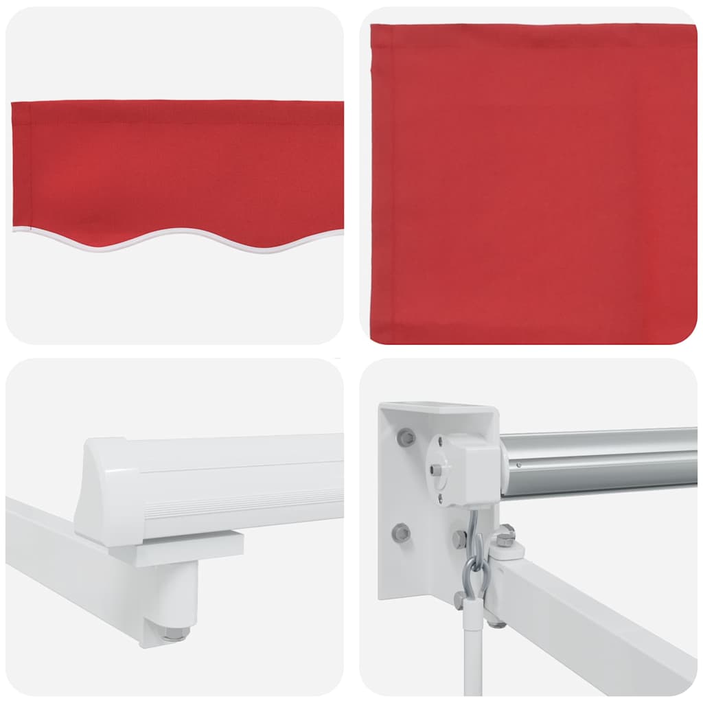 Einziehbare Markise Rot 400 x 300 cm