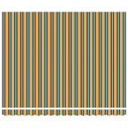 Einziehbare Markise Grün und Gelb 400 x 300 cm Stoff und Stahl