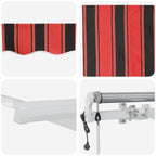 Elektrische ausziehbare Markise Orange und Braun 400 x 350 cm