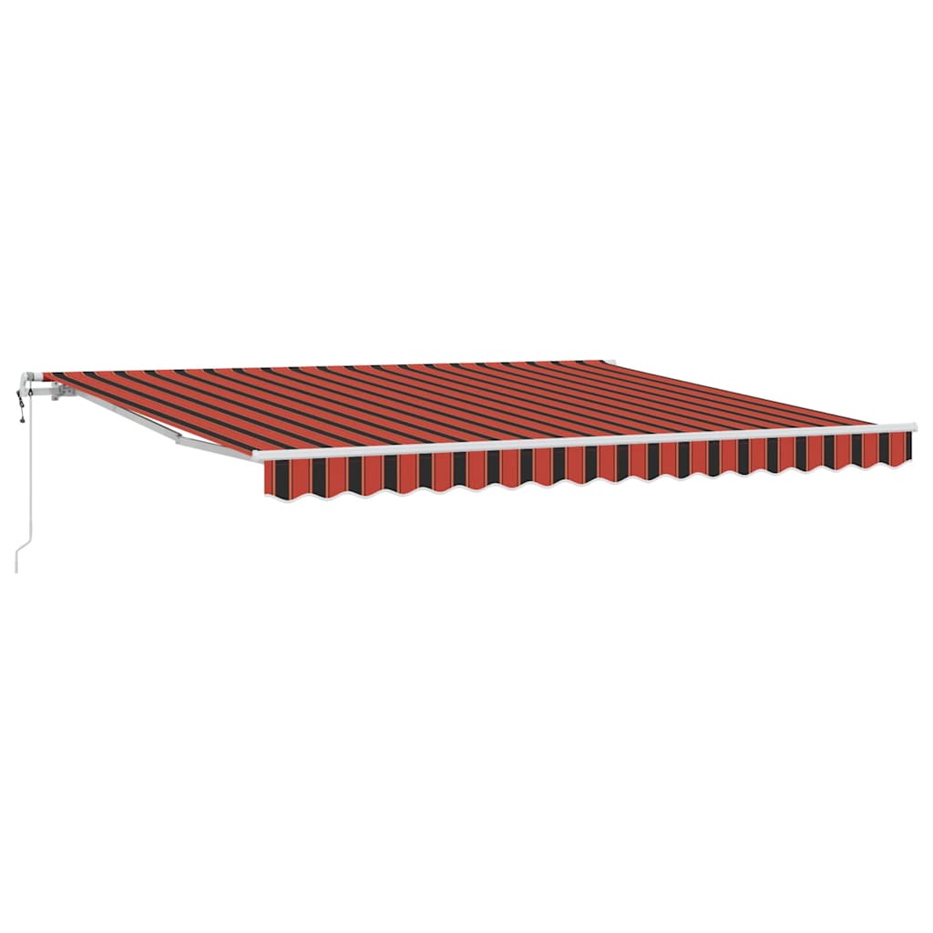Elektrische ausziehbare Markise Orange und Braun 400 x 350 cm