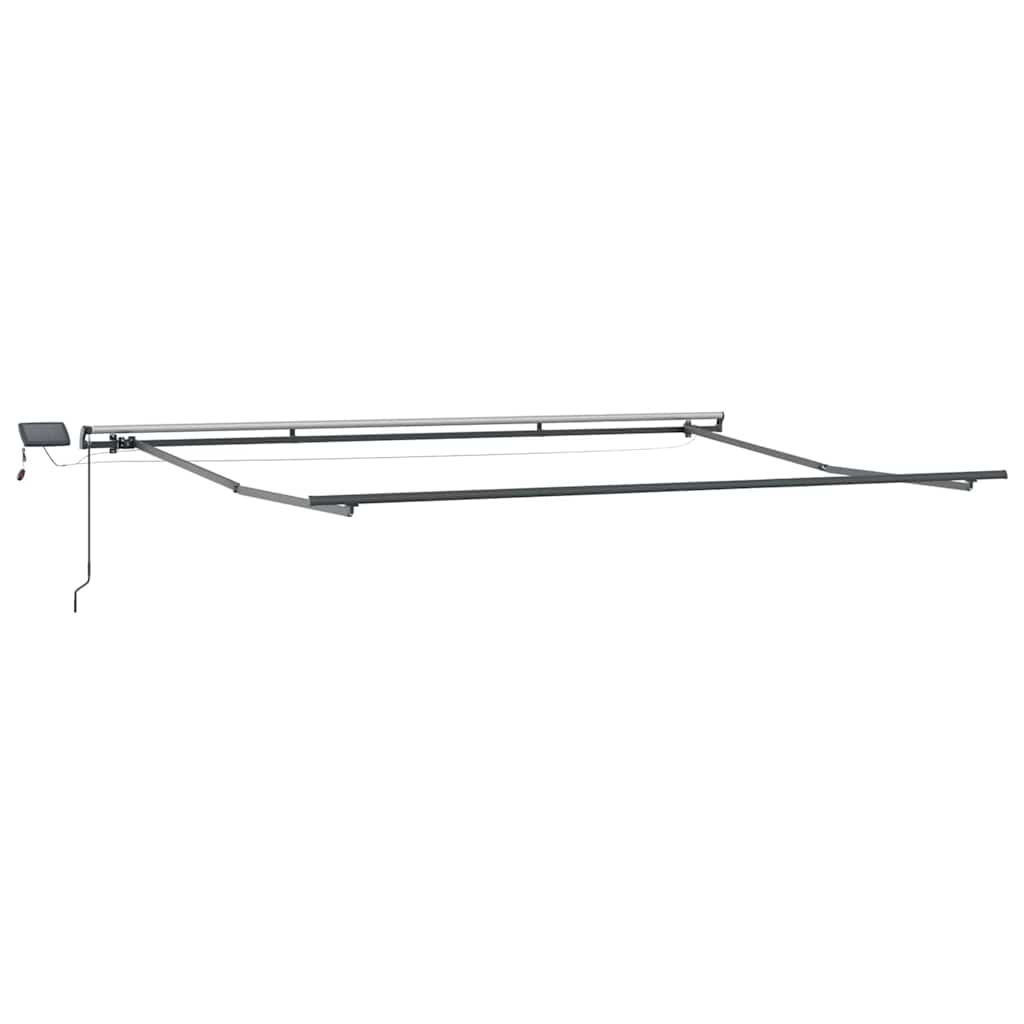 Einziehbare Markise Rot und Weiß 400 x 350 cm Stoff