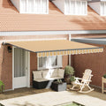 Einziehbare Markise Mehrfarbig 400 x 350 cm Stoff und Aluminium