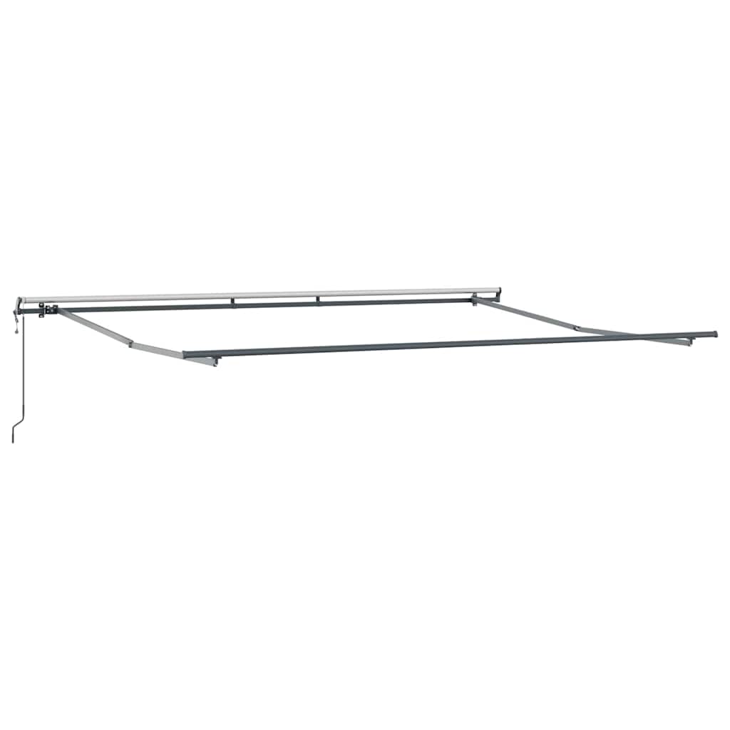 Einziehbare Markise Mehrfarbig 400 x 350 cm Stoff und Aluminium