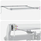 Einziehbare Markise Mehrfarbig 400 x 350 cm Stoff und Aluminium
