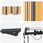 Markisenstoff Mehrfarbig 400 x 350 cm Polyester