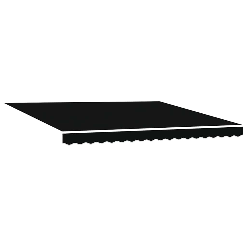 Einziehbare Markise Schwarz 400 x 350 cm Polyester und Metall