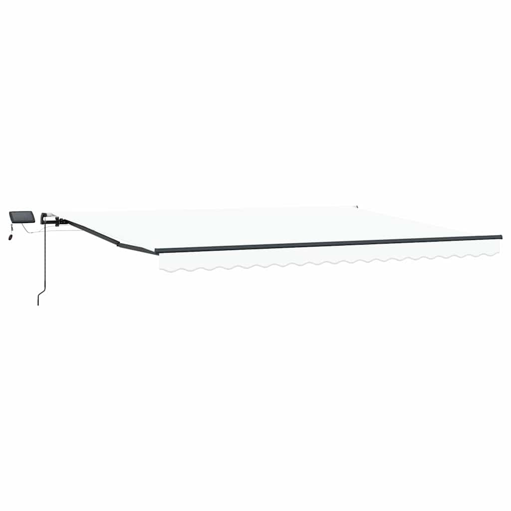 Einziehbare Markise Weiß 400 x 350 cm Stoff