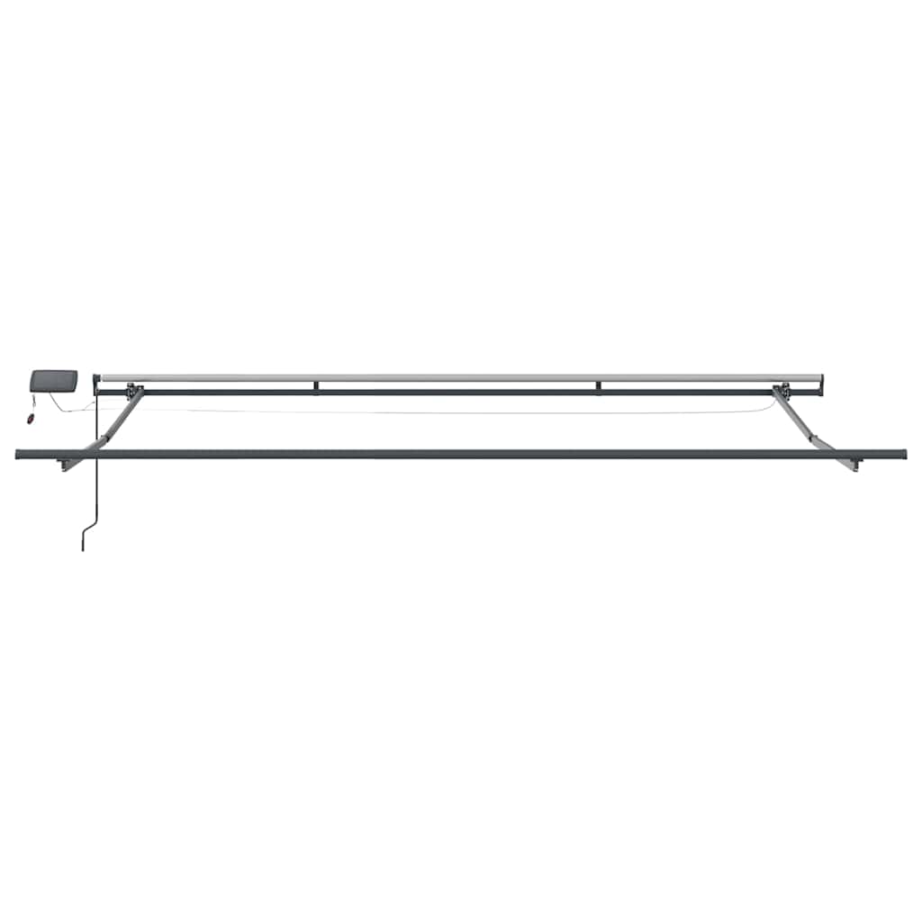 Einziehbare Markise Weiß 400 x 350 cm Stoff