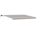 Einziehbare Markise Hellgrau 400 x 300 cm Stoff und Stahl