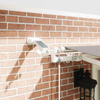 Einziehbare Markise Hellgrau 400 x 350 cm Polyester und Metall