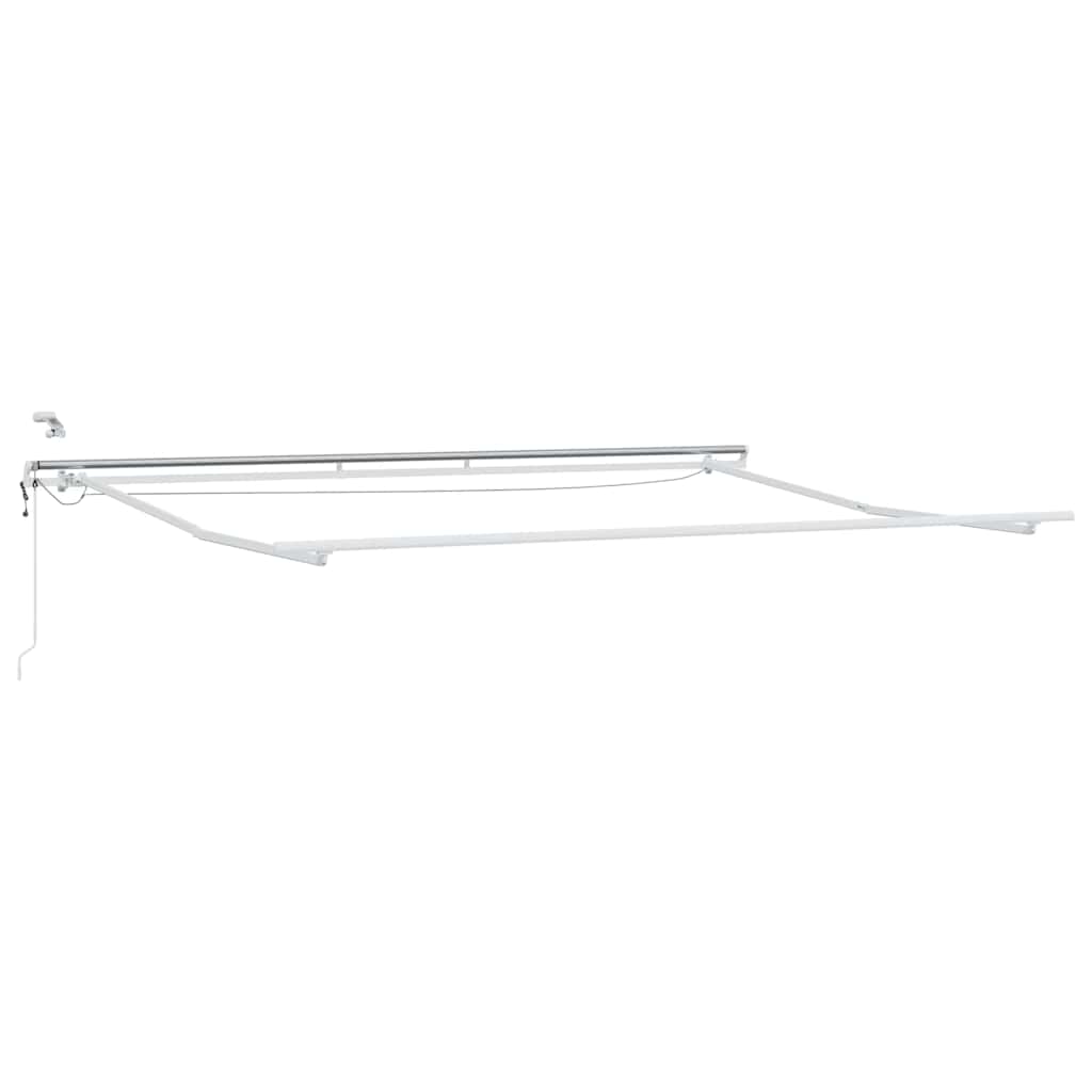 Einziehbare Markise Hellgrau 400 x 350 cm Polyester und Metall