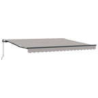 Einziehbare Markise Hellgrau 400 x 350 cm Polyester und Stahl