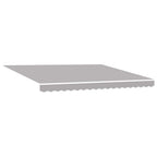 Einziehbare Markise Hellgrau 400 x 350 cm Polyester und Stahl