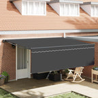 Einziehbare Markise Anthrazit 450 x 300 cm