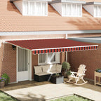 Markise Orange und Braun 450 x 300 x 165 cm