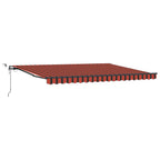 Markisenstoff Orange und Braun 450 x 300 cm Polyester