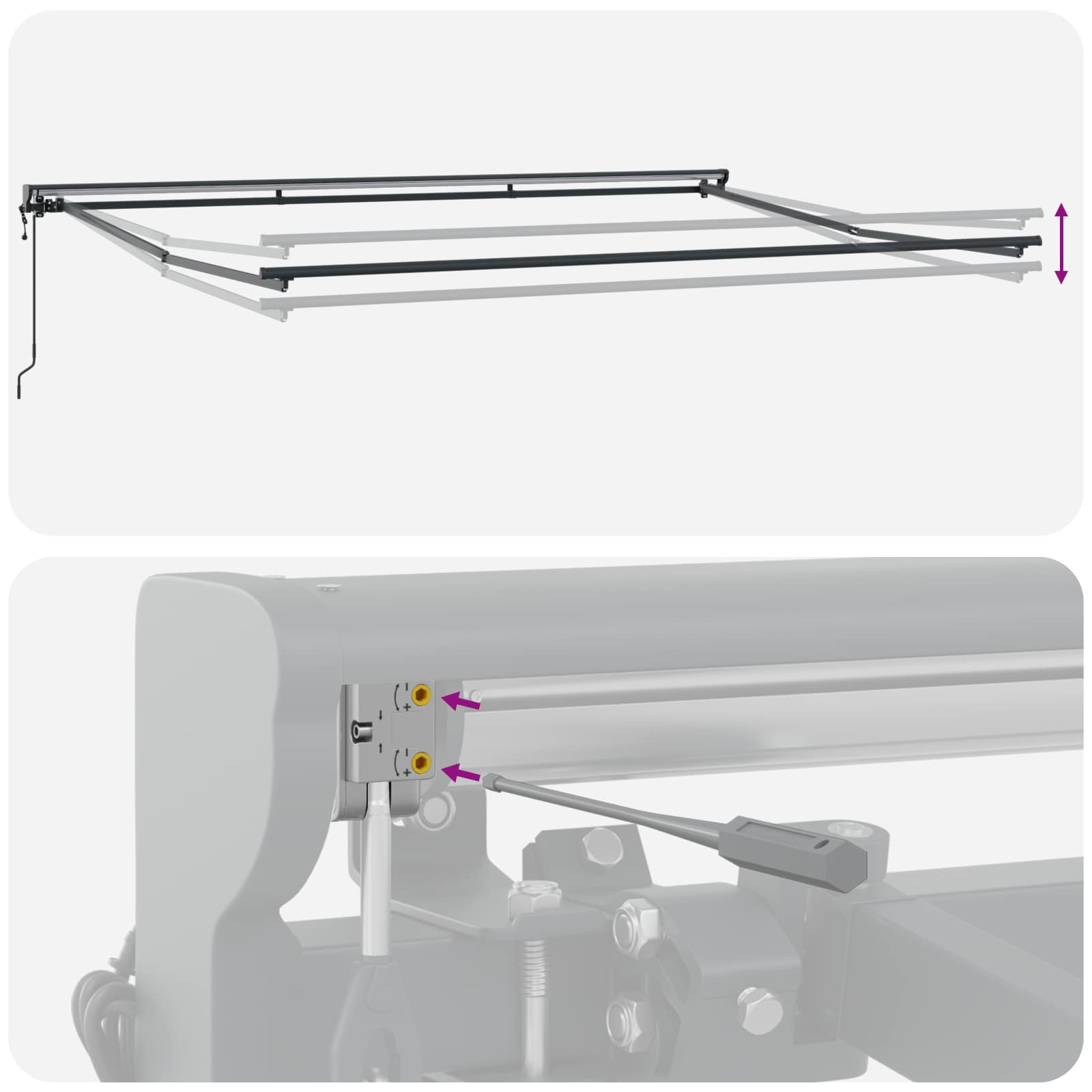 Markisenrahmen Braun 450 x 300 cm Polyester mit PU-Beschichtung