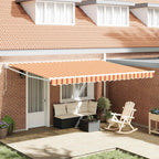 Markise Gelb und Orange 450 x 300 x 165 cm Polyester und Metall