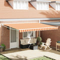 Markise Gelb und Orange 450 x 300 cm Polyester und Metall