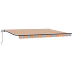 Einziehbare Markise Mehrfarbig 450 x 300 cm Stoff und Aluminium