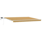 Einziehbare Markise Mehrfarbig 450 x 300 cm Stoff und Stahl