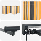 Markisenrahmen Gelb und Grau 450 x 300 cm