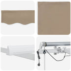 Einziehbare Markise Beige 450 x 300 cm Polyester und Metall