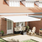 Markise Weiß 450 x 300 x 165 cm Polyester und Metall