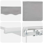 Markise Hellgrau 450 x 300 x 165 cm Polyester und Metall