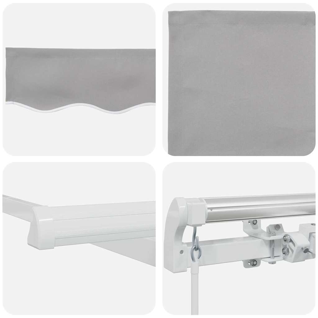 Markise Hellgrau 450 x 300 x 165 cm Polyester und Metall