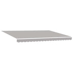 Einziehbare Markise Hellgrau 450 x 300 cm Polyester und Metall