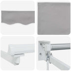Markise Hellgrau 450 x 300 x 165 cm Polyester und Metall