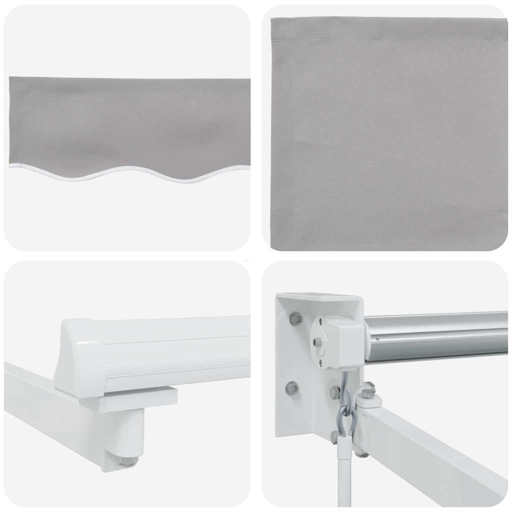 Markise Hellgrau 450 x 300 x 165 cm Polyester und Metall