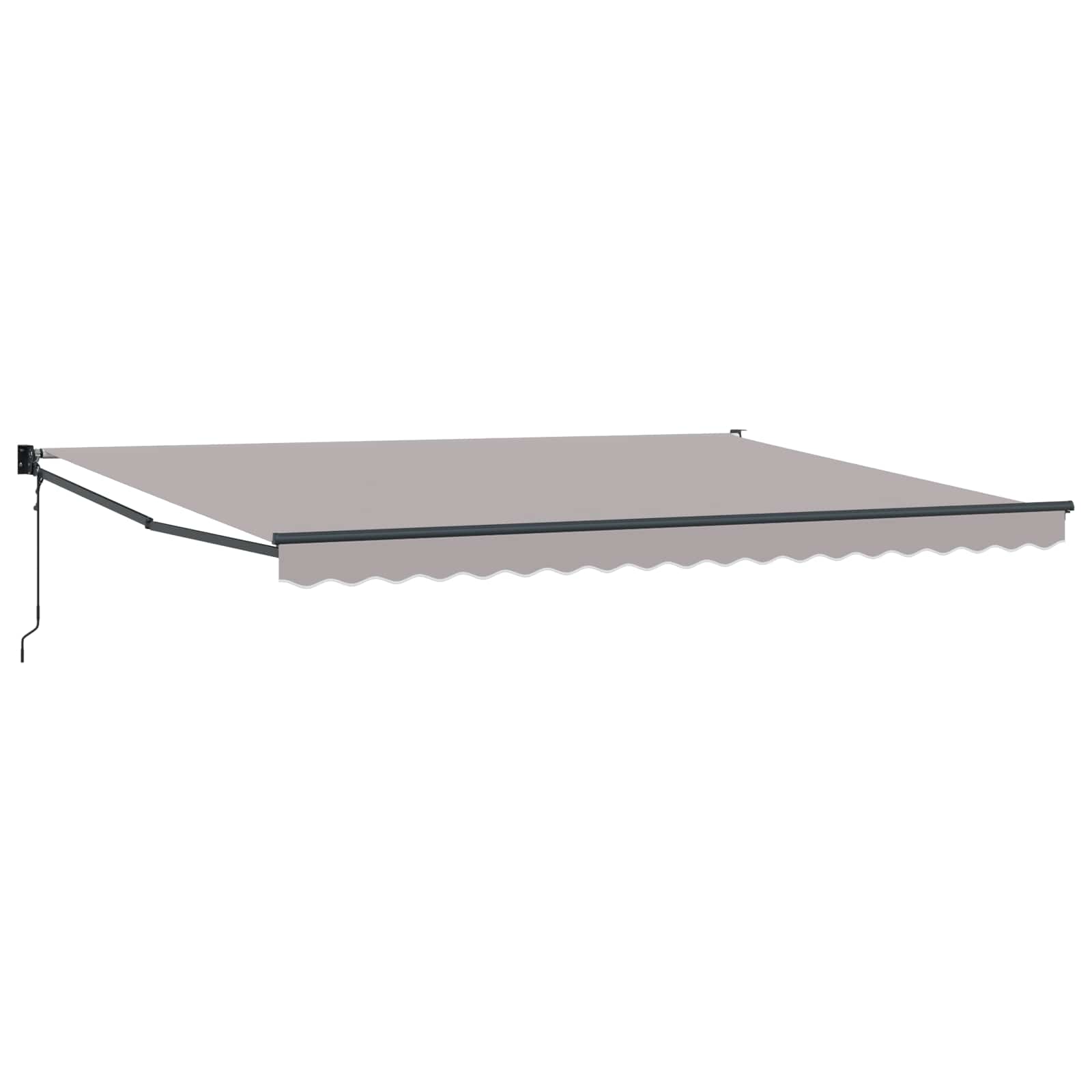 Markise Hellgrau 450 x 300 x 165 cm Polyester und Metall