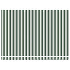 Einziehbare Markise Grün und Weiß 450 x 300 cm Stoff und Stahl