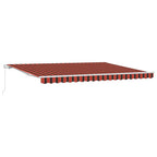 Markise Orange und Braun 450 x 350 x 165 cm Polyester