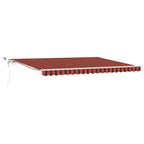 Einziehbare Markise Orange und Braun 450 x 350 cm