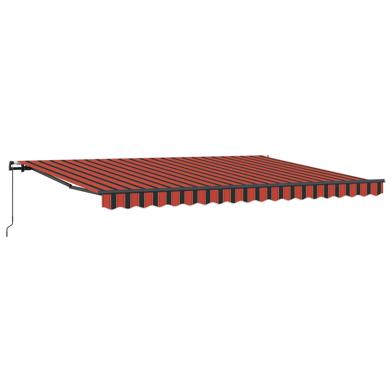 Einziehbare Markise Orange und Braun 450 x 350 cm