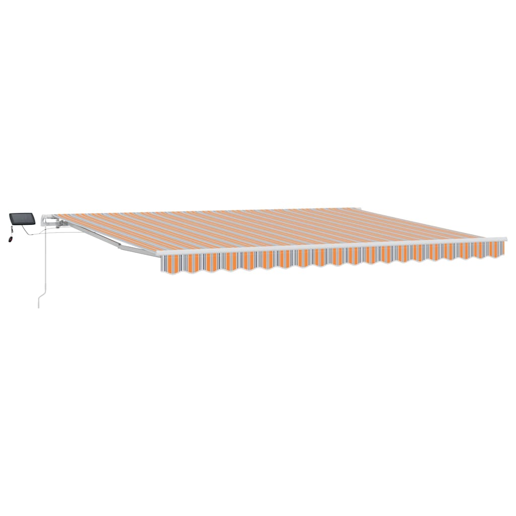Einziehbare Markise Mehrfarbig 450 x 350 cm Stoff und Stahl