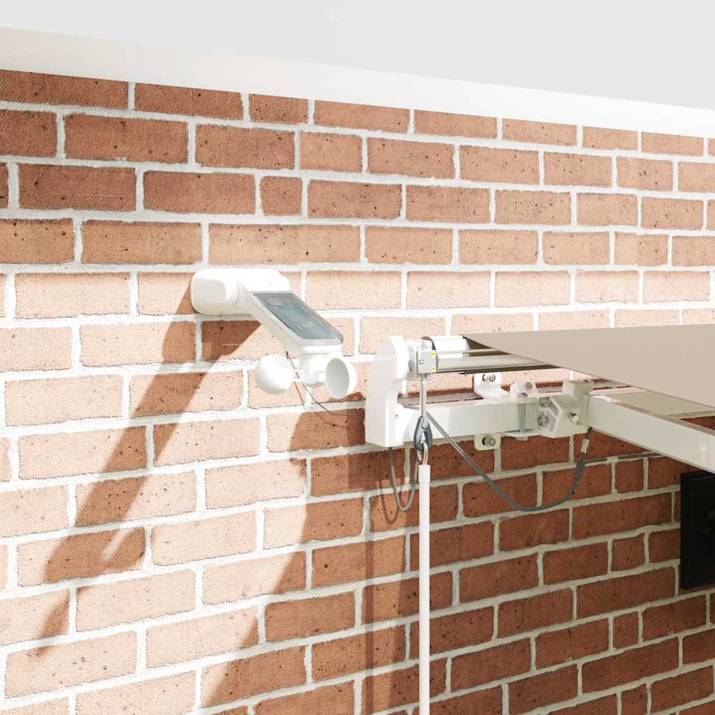 Einziehbare Markise Beige 450 x 350 cm Polyester und Metall