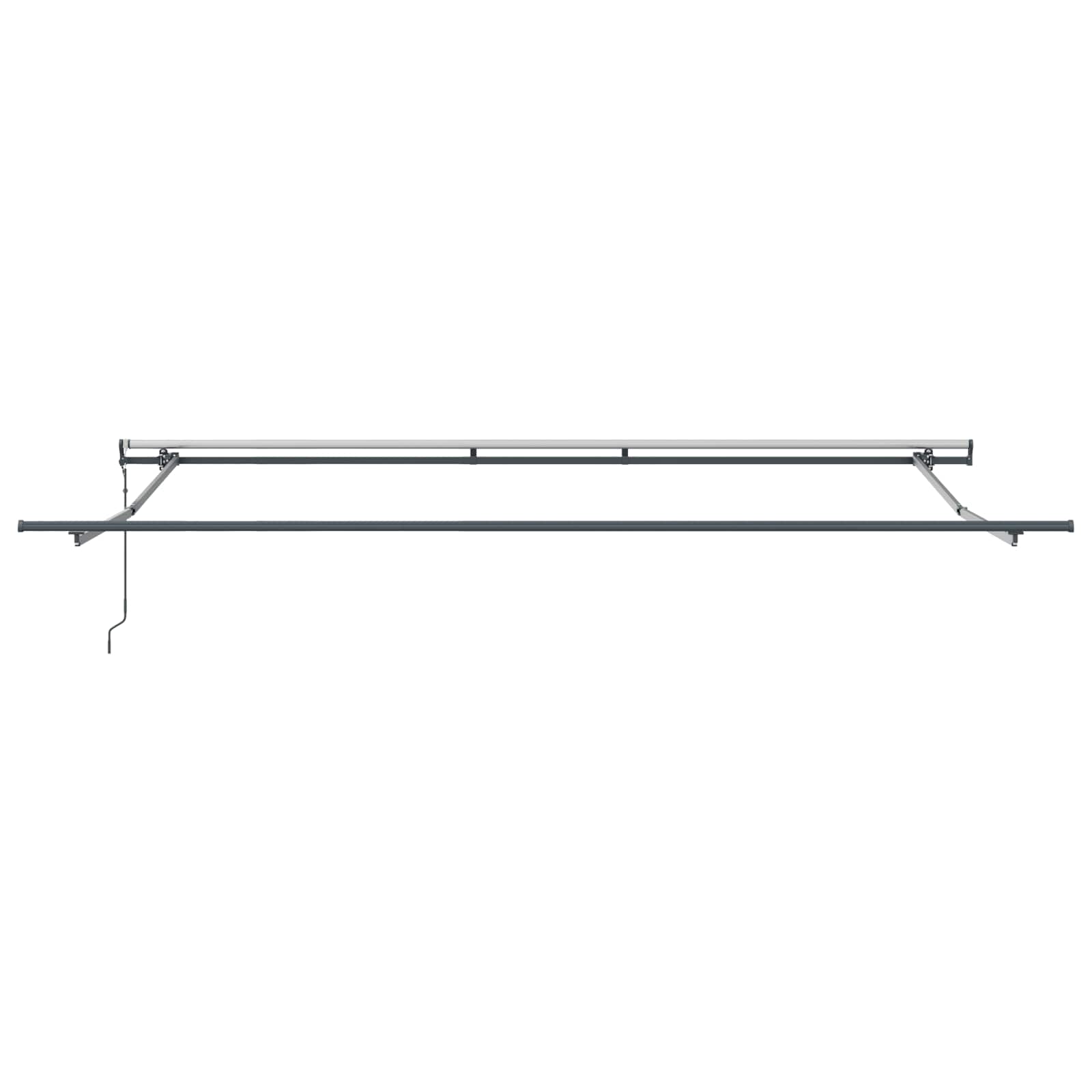 Einziehbare Markise Beige 450 x 350 cm Stoff und Aluminium