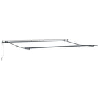Einziehbare Markise Weiß 450 x 350 cm Stoff und Aluminium